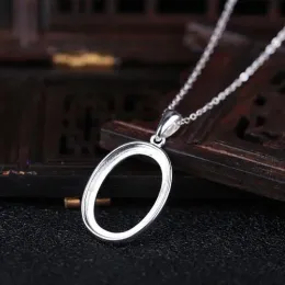 Ciondolo a ciondolo in argento sterling in argento fine per preparatore di gioielli opali agata ambra di cabochon ovale senza collana280h