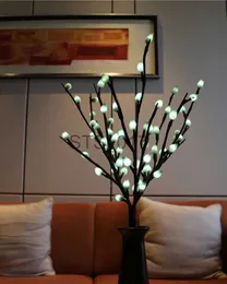 Faux Floral Greenery Shipping Pussy Willow Branch Light 20" 48LED Light Up Spring Pussy Willow Branch Christmas Home Party Wedding Holiday Deco x0629