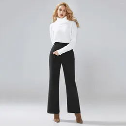 Kadın pantolonları Yeezzi Takım Elbise Pantolon Kentsel Ofis Bayan Iş Elbisesi Resmi Moda Kadınlar Için Yüksek Belli Siyah Düz Kalem 2023