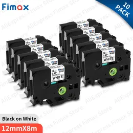 Forniture fimax 10pcs 231 etichetta nastro compatibile per la stampante dell'etichetta 231 131 431 531 631 nere su nastri laminati bianchi etichetta etichetta stampante