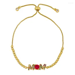 Charm Bracelets Design Gold MOM Pendant Bangle Para Mulheres Elegância Cor Gótica Pulseira de Cristal Moda Joias de Casamento Presente 2023