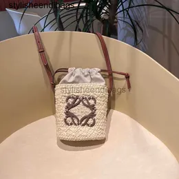 Evening Bags Luxury design Bag Summer Bag vacation style straw 2023 new cylinder seaside travel crossbody woven versatile bucket bag stylisheendibags