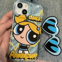 Powerpuff Girls Cartoon Silicone Phone Case For IPhone 14 13 Pro