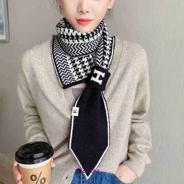 Дизайнерский шарф H Home оптом на зиму и осень Осень новая мода вязание ленивый крест шарф письмо японские корейские девушки декоративная шерсть