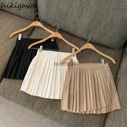 Fashion Korean Skirt Women 2023 Faldas Mujer De Moda High Waist Slim Irregular Pleated Mini Skirts Temperament Jupe Y2k Clothes L230621