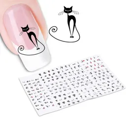 2017 Yeni 1 Sayfalık 3D Karikatür Sevimli Kedi hayvan Nail Art Sticker Manikür Çıkartması İpuçları DIY Tırnak Çıkartmalar Manikür tool7888660