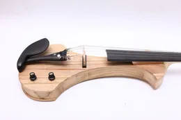 5string Electric Violin 4/4 Solid wood Free Case Bow Clear Coat Ebony Fittings