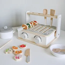 Modelowanie ciasta gliny drewniane udawanie Paly Game Symulacja House Portable kuchenne palenisko grilla