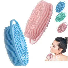 Badborstar Svampar skrubber Sile Body Scrubber Loofah Double Sided Exfoliating Shower Borstes For Kids Men Women Drop Delivery DHZ6V