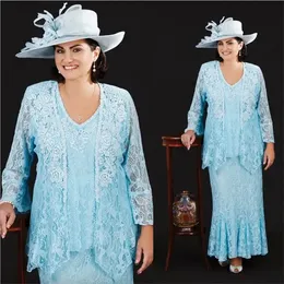 Ann Balon Mother Of The Bride Dresses Full Lace V Neck Mother's Wedding Gowns Plus Size Formal Wear Mothers Groom Dress