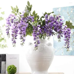 Kwiaty dekoracyjne sztuczne wisteria fiolet kwiat kwiat groch kwit