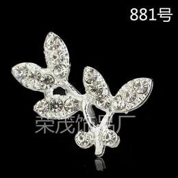 Naszyjniki 50pcs/partia Nowy sier Kolor Clear Crystal Leaf Charms Wiselant Fanshion Biżuterię Biżuteria