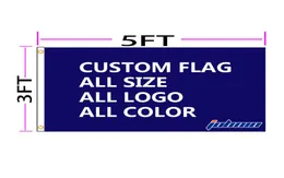 JOHNIN 3x5 Fts Custom Logo Flag Customize Print Banner Any Color With Grommets OEM DIY Digital Printing By Your Own Idea3662507