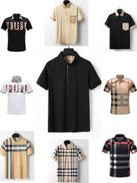 Дизайнерская мужская рубашка-поло с лацканами и короткими рукавами, повседневная брендовая вышивка, бренд из чистого хлопка, чистый хлопок, High Street, деловая мода, 3xl-ZO-1