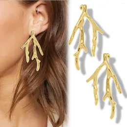 Brincos pendentes Gadgets de festival para mulheres Ramo de árvore de noiva Coral Chifre de veado Chifre Brincos Aretes Trendy coreano