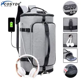 Utomhusväskor 2023 USB Anti-Poft Gym Ryggsäck Fitness Gymtas Bag For Men Training Sports Tas Travel Sac de Sport Laptop Sack