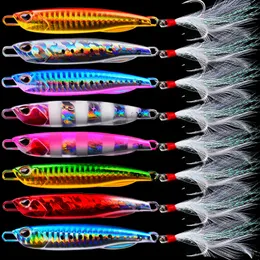 Fishing Accessories 8 Pcslot Jigging Lure Set Lures Metal Spinner Spoon Fish Bait Jigs Japan Tackle Pesca Bass Tuna Trout p230629