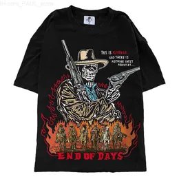 T-shirts T Shirt Streetwear Anime Casual Mens Clothing Y2K Oversized Print Short Sleeve O Neck Tops Tees Give Service to Warren TM2O