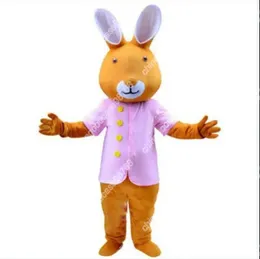 Novo personagem adulto Pernalonga Deluxe Coelho Coelho Traje de mascote Vestido de Natal de Halloween Vestido de corpo inteiro Adereços Roupa de mascote