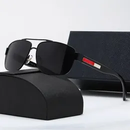 2023 luxe designer zonnebril voor dames heren letter P bril gepolariseerde UV-bescherming tinten goggle strandzon mode zonnebril met klein montuur