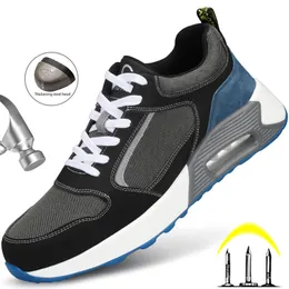 Sapatos de Segurança Sapatos de Trabalho Tênis Feminino Homens Botas de Segurança com Biqueira de Aço Botas de Trabalho Anti-perfuração Respirável Calçado de Segurança Masculino 230629