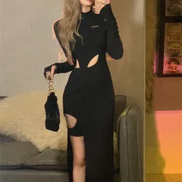 Two Piece Dress Sylcue Irregular Design Fashion Trend Solid Color Simple And Generous Comfortable Elastic Women s Skirt Suit 2Two 230629