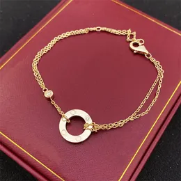 Bracciale Lettere corrette Bracciale stile bracciale con catena in acciaio al titanio bracciale con braccialetti con diamanti braccialetti da donna lussuoso regalo di design lettera C gioielli sbiaditi YY0U