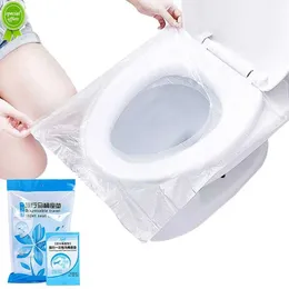 NOWOŚĆ 6/50PCS Biodegradowalne jednorazowe plastikową pokrywę toaletową Portable Bezpieczeństwo Travel Bather Bather Paper Paska łazienkowa Akcesoria łazienkowe