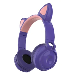 Fones de ouvido para laptops, tablets, fones de ouvido fofos, orelha de gato rosa, fones de ouvido para jogos, fones de ouvido de alta fidelidade da kimistore