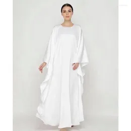 Etnik Giyim Ramazan Batwing Kollu Tek Parça Gevşek Abaya Müslüman Namaz Elbise Abayas Kadınlar Için Dubai Kaftan Başörtüsü Robe Jilbab İslam