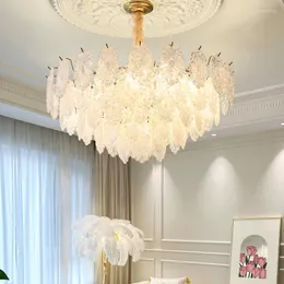 Hängslampor som säljer vardagsrumsljus Master Bedroom French Light Luxury 2023 Simple Modern Crystal Chandelier