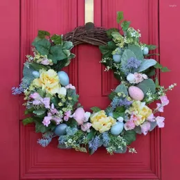 Flores decorativas constroem atmosferas cor brilhante guirlanda de flores pingente porta de parede para pendurar decoração acessórios domésticos