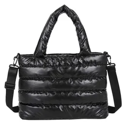 Evening Bags Women Winter Handbags Mobile Space Glossy Female Down Bags Cottonpadded Jacket Shoulder Handbag Cheap Items 2023 Christmas Bags J230630