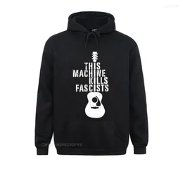 Men's Hoodies Men Women For This Machine Kills Fascists Acoustic Electric Guitars Music Tees Teenaged Clothing Crazy Streetwear