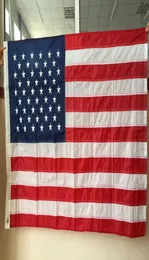 Moda İşlemeli Yıldızlar ve Çizgiler dikili bayrak 3 x 5 Ft 210D Oxford Naylon Pirinç Takozlar Amerikan Bayrağı9964651