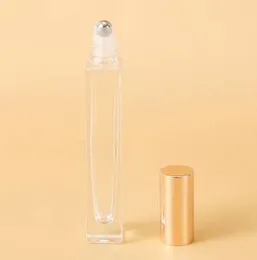Top Luxury Empty Pen Roll on Bottle с шариком из нержавеющей стали с золотой крышкой для парфюмерии эфирного масла 10 мл