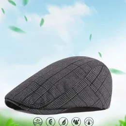 Spring Summer New For Men Beret Fashion Forward Cap Women British Literature Art Hat Male Trend Sunhat Flat Top Solid Unisex D48