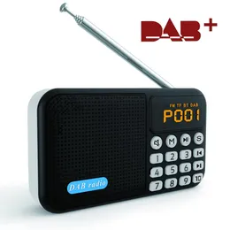 Conectores dab/dab + rádio de bolso digital fm estéreo portátil recarregável hogar receptor de ondas curtas leve bluetooth alto-falante compatível