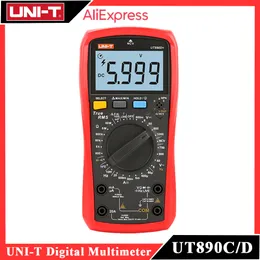 マルチメーターUNI-T UT890C UT890DプラスプロフェッショナルデジタルマルチメーターAC DC電流計電圧計抵抗容量周波数計230629