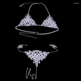 Collana Orecchini Set StoneFans Moda Vita Reggiseno Panty Gioielli Sexy Per Le Donne Estate Spiaggia Catena Gioielli Dichiarazione Regalo Di Nozze