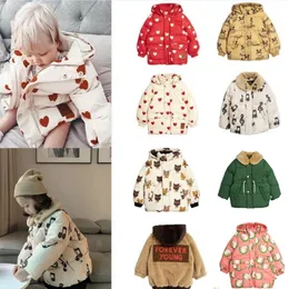 Jackor Mini Brand Kids Winter Clothes Boys Down Hoodie Warm Baby Girls Fur Coats Cotton Outwear Tops Bubble Coat 230630