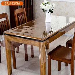 Table Cloth Heavy Duty Home Clear PVC Kitchen Dining Room Rectangle Waterproof Heat Insulation El Easy Clean Wedding Soft