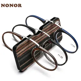 Gafas de sol NONOR Hombres Mujeres Lupa Clip de nariz Portátil Sin brazo Gafas de lectura TR90 Ultraligero con caja 1 0 1 5 a 3 0 230629