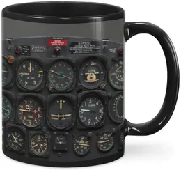 Tassen Pilot Indicator Lustige Keramik-Kaffeetasse Meter Flugzeug Flugdeck Geschenke für Männer Frauen Kinder Geburtstag Weihnachten Teetasse 230629