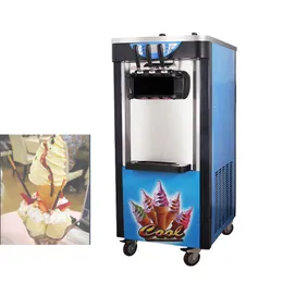 Linboss 220V家庭用ソフトサーブアイスクリームマシン自動アイスクリームサンデーメーカーDIYフルーツデザートミルクセーキスムージー