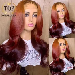 Кружевные парики Topnormantic Ombre Color Body Wave 13x4 Front Remy Human Hair Straight Wig для женщин с ребенком