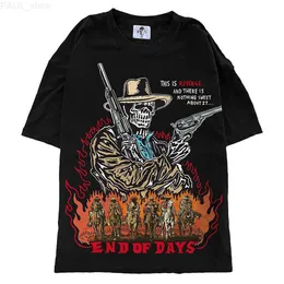 Man Tee T-shirts T Shirt Streetwear Anime Casual Mens Clothing Y2K Oversized Print Short Sleeve O Neck Tops Tees Give Service to Warren TM2