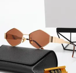 designer de moda vintage hexágono óculos de sol mulher homem alta qualidade movimento ao ar livre óculos de sol impermeáveis 6 cores com caixa selecionável