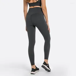 Aktive Hose, sexy, bezaubernde Leggings, einfarbig, Yoga, Fitnessstudio, Sport, modisch, für Damen, weich, atmungsaktiv, gesund, nackter Bauch, Hüftlift