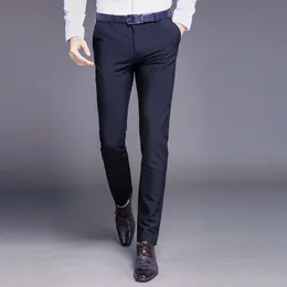 Мужские брюки, модные высококачественные хлопковые мужские костюмы, прямые весенне-осенние длинные мужские классические деловые повседневные брюки, полная длина 230630